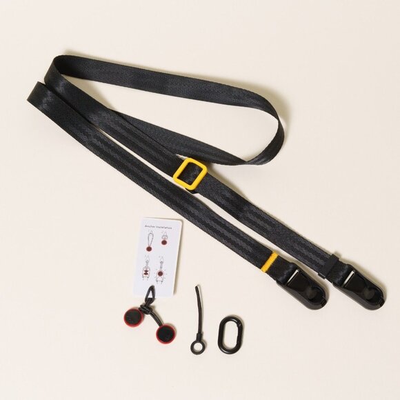 Black Yellow Adjustable 30-52" Camera Strap Peak Design Anchors  D-Ring Mount - Picture 2 of 9
